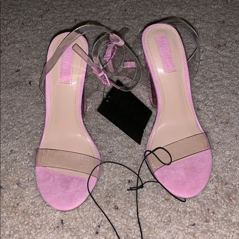 Purple metallic sandals